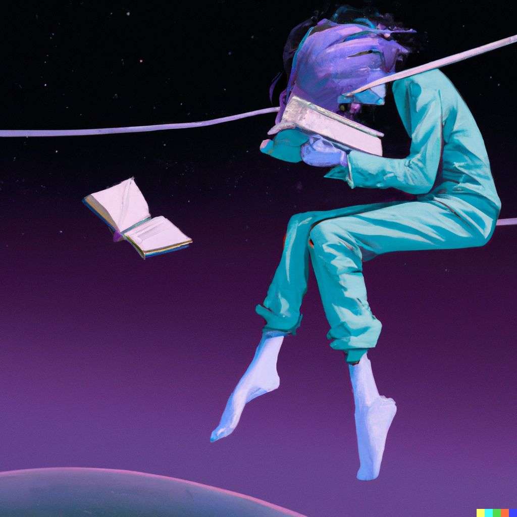 the discovery of gravity, digital art created in Procreate